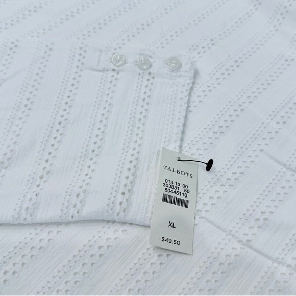 NWT Talbots White Boatneck XL Top - Picture 9 of 9